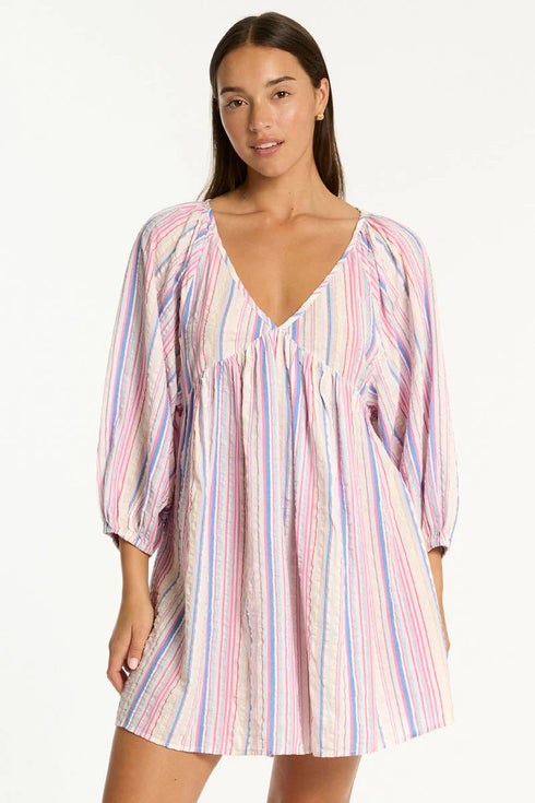 Sea Level Boho Stripe Short Dress